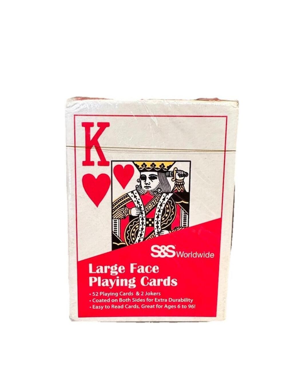S&S Worldwide Large Face Budget Playing Cards Deck Red New Sealed Reorder W2931
